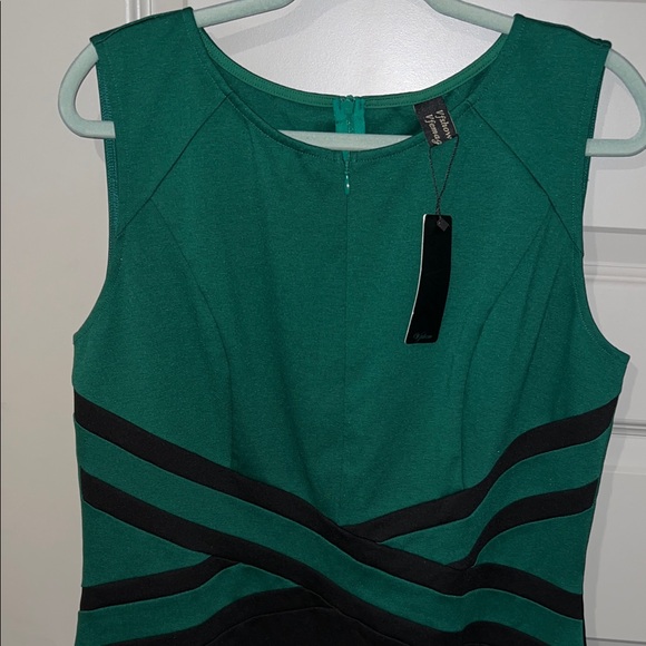 NWT Sleeveless Midi Dress! Formal or Cocktail Colorblock Formal Dress - Picture 6 of 7